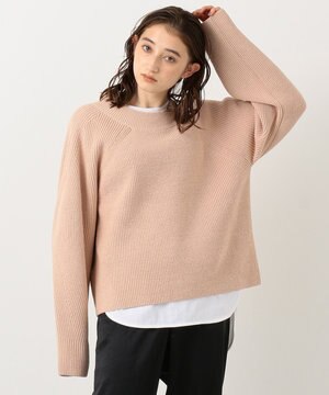 【洗える】ウォームコットンビッグスリーブニット