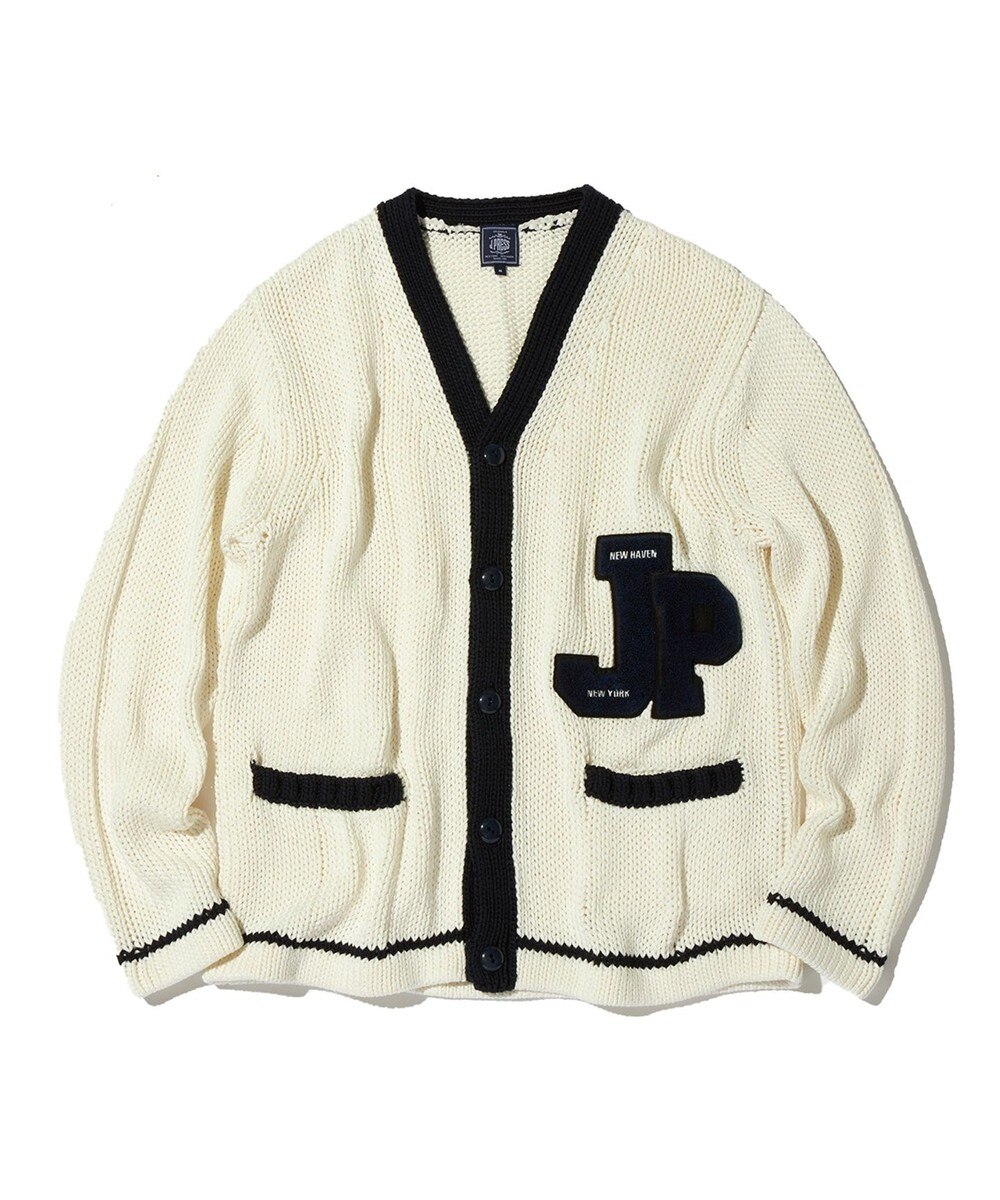 【オンワード】 J.PRESS MEN>トップス 【J.PRESS ORIGINALS】MARCERIZED CODE LETTERED CARDIGAN ブルー L メンズ 【送料無料】