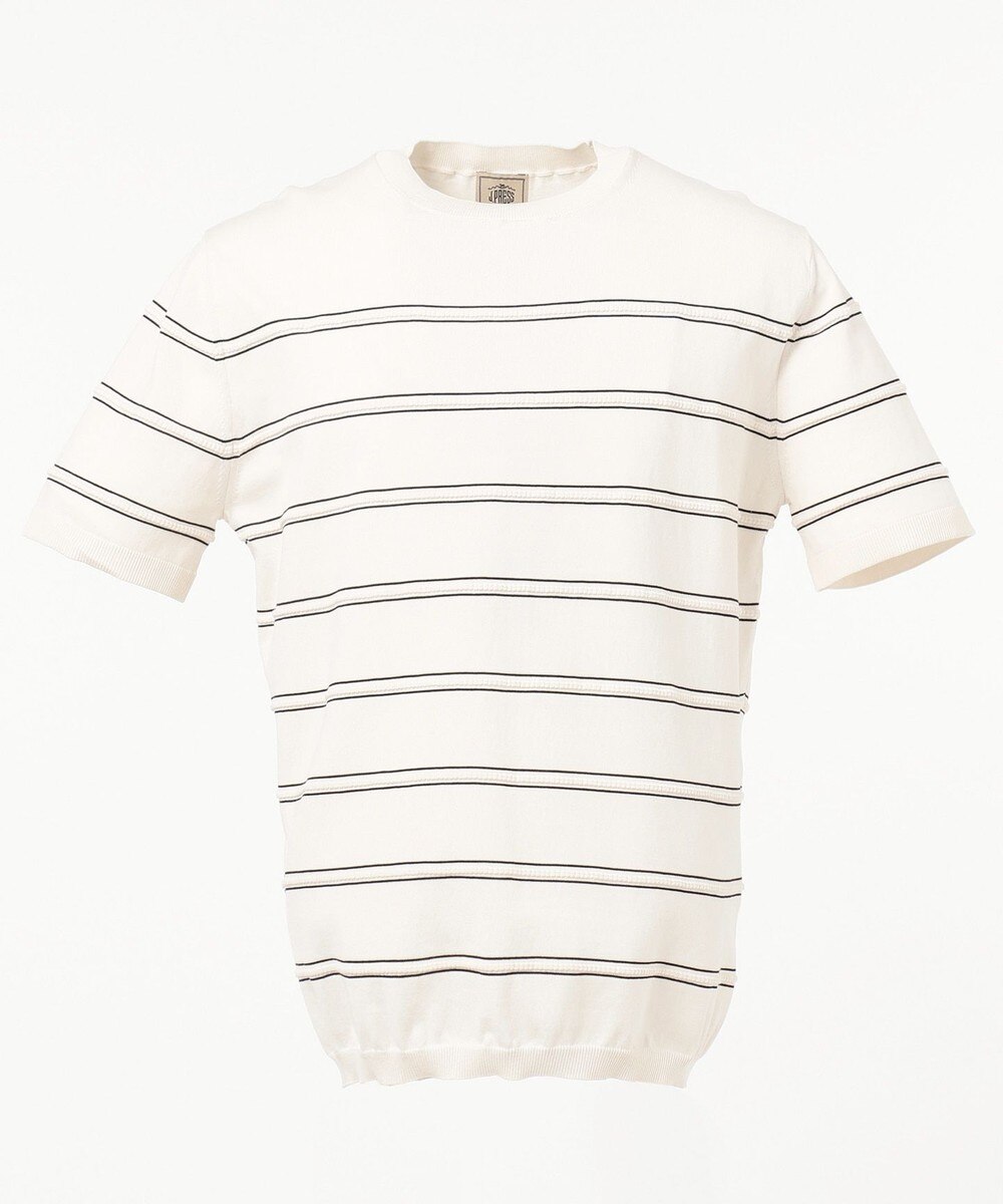 【オンワード】 J.PRESS MEN>トップス ボーダーニットTシャツ ネイビー M メンズ 【送料無料】