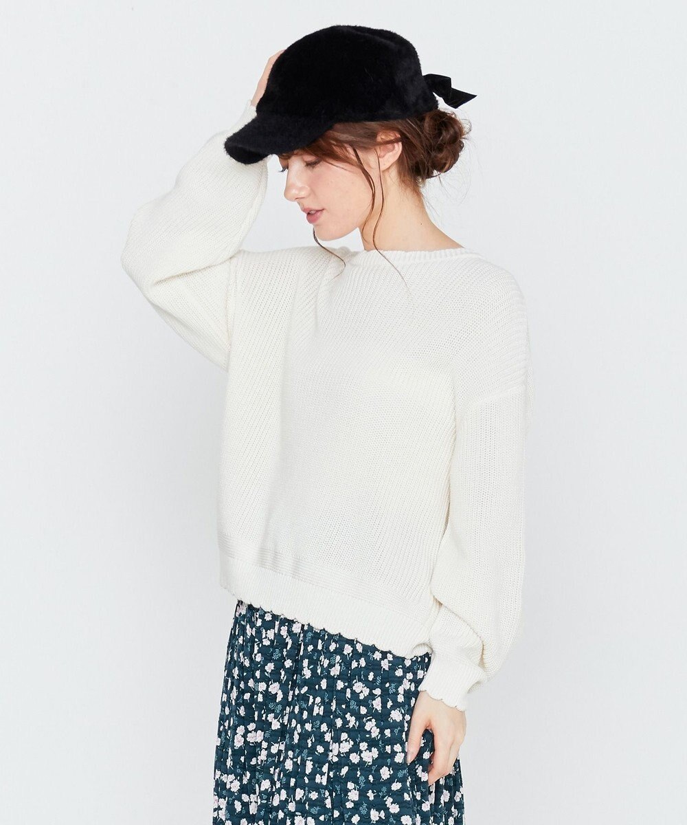 後ろ姿まで可愛い バックリボンバルキープルオーバー ニット Feroux ファッション通販 公式通販 オンワード クローゼット