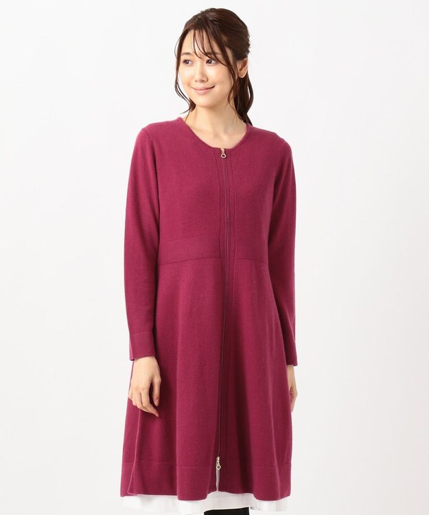 TOCCA 【洗える！】CASHMERE LONG カーディガン ワイン系