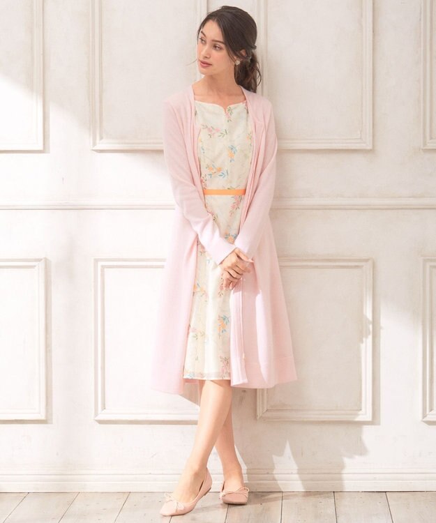 TOCCA 【洗える！】CASHMERE LONG カーディガン ピンク系