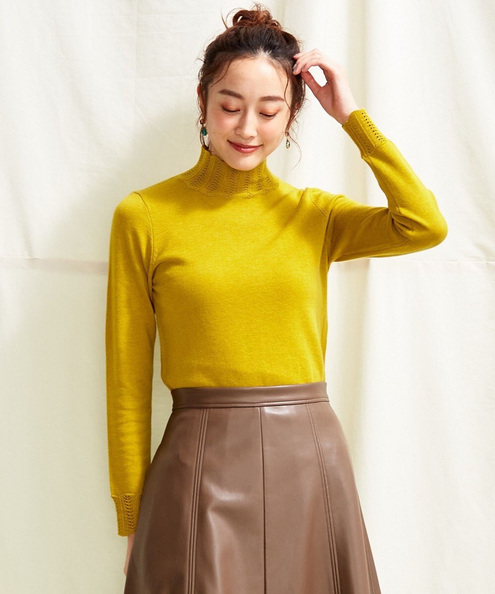 TOCCA 【洗える！】【TOCCA LAVENER】Lace Turtle Knit ニット 