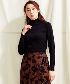 TOCCA 【洗える！】【TOCCA LAVENER】Lace Turtle Knit ニット