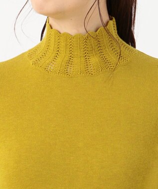 TOCCA 【洗える！】【TOCCA LAVENER】Lace Turtle Knit ニット 黄緑系