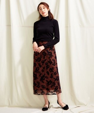 TOCCA 【洗える！】【TOCCA LAVENER】Lace Turtle Knit ニット ブラック系
