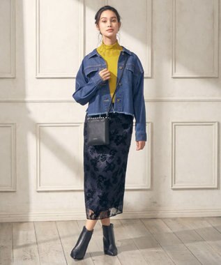 TOCCA 【洗える！】【TOCCA LAVENER】Lace Turtle Knit ニット 黄緑系