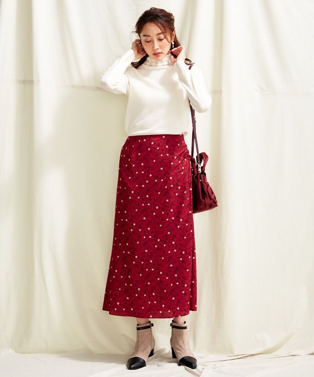 TOCCA 【洗える！】【TOCCA LAVENER】Lace Turtle Knit ニット アイボリー系