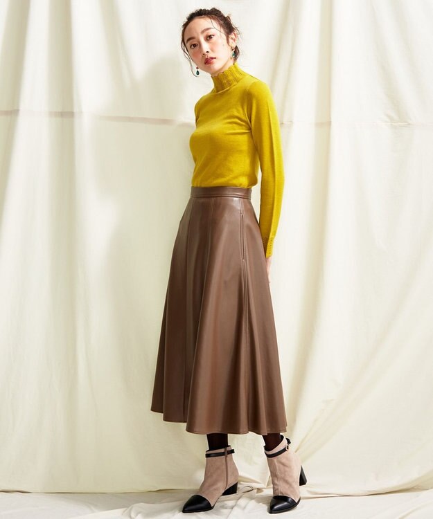 TOCCA 【洗える！】【TOCCA LAVENER】Lace Turtle Knit ニット 黄緑系