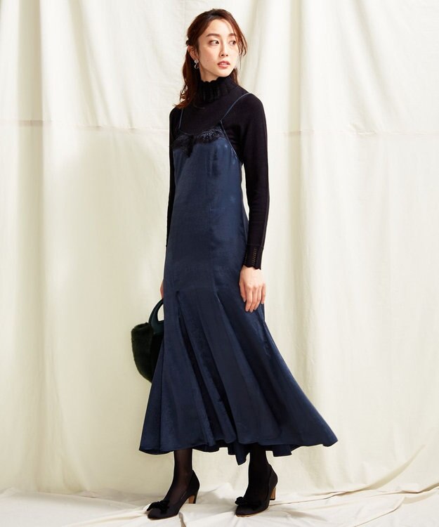 TOCCA 【洗える！】【TOCCA LAVENER】Lace Turtle Knit ニット ブラック系