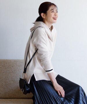 ウールコットン オーバーサイズ ニットパーカー