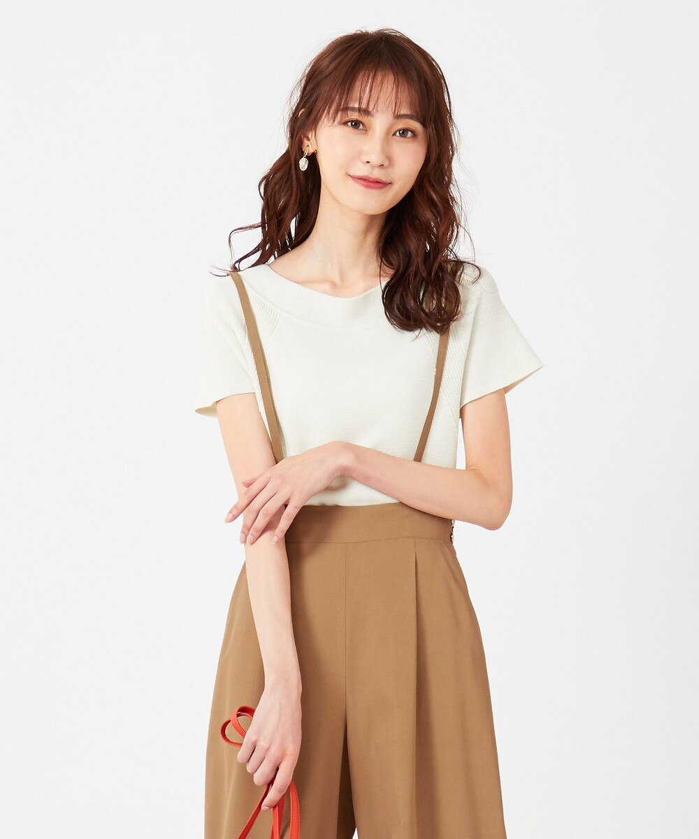 【オンワード】 any SiS>トップス 【難波蘭さん監修】パーソナルカラーフレンチスリーブT ニット サンドベージュ 2 レディース 【送料無料】