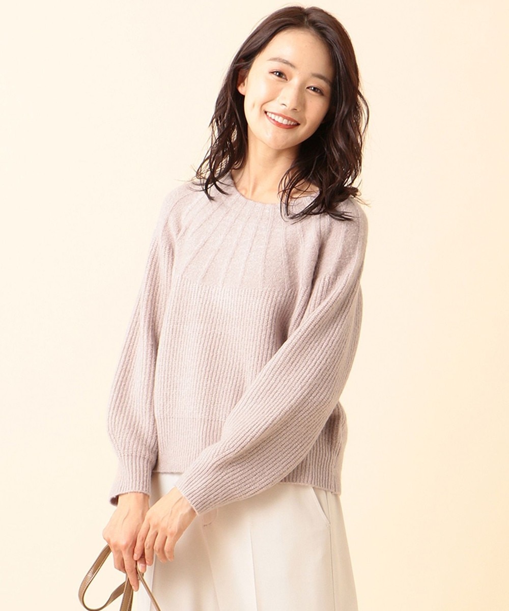 【オンワード】 any SiS L>トップス 【洗える】モチモチキュウシン ニット アイボリーベージュ 4 レディース 【送料無料】