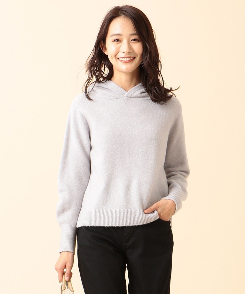 【オンワード】 any SiS L>トップス フラッフィ ニット パーカー ピスタチオ 4 レディース 【送料無料】