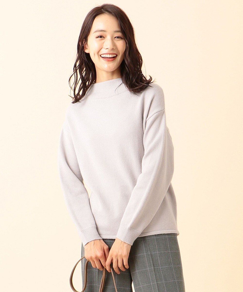 【オンワード】 any SiS L>トップス 【美人百花1月号掲載】ニュアンスネック ニット ブルーグレー 4 レディース 【送料無料】