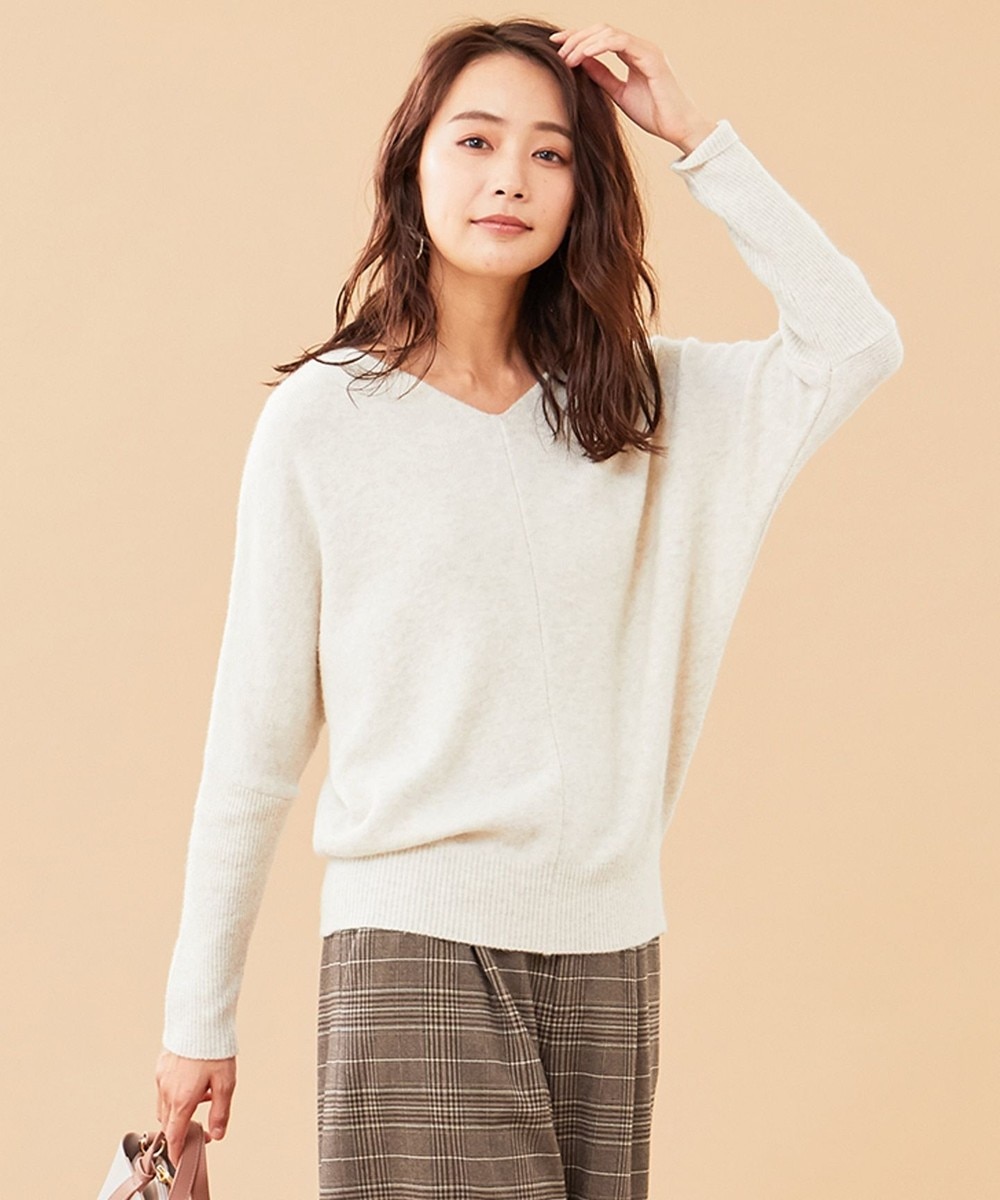 【オンワード】 any SiS L>トップス 【洗える】MIXドルマン ニット ライトブルー 4 レディース 【送料無料】