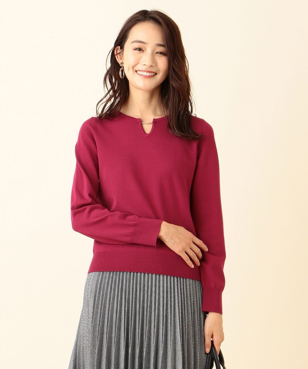 【オンワード】 any SiS L>トップス 【美人百花1月号掲載】バーパーツ ニット ダークグリーン 4 レディース 【送料無料】