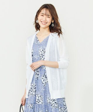 シアー素材 シアーコットン カーディガン 組曲 L ファッション通販 公式通販 オンワード クローゼット