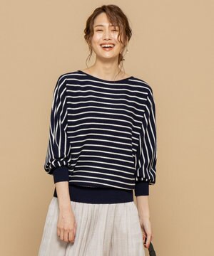 【洗える】ウールストレッチ ヘリンボーン ニット