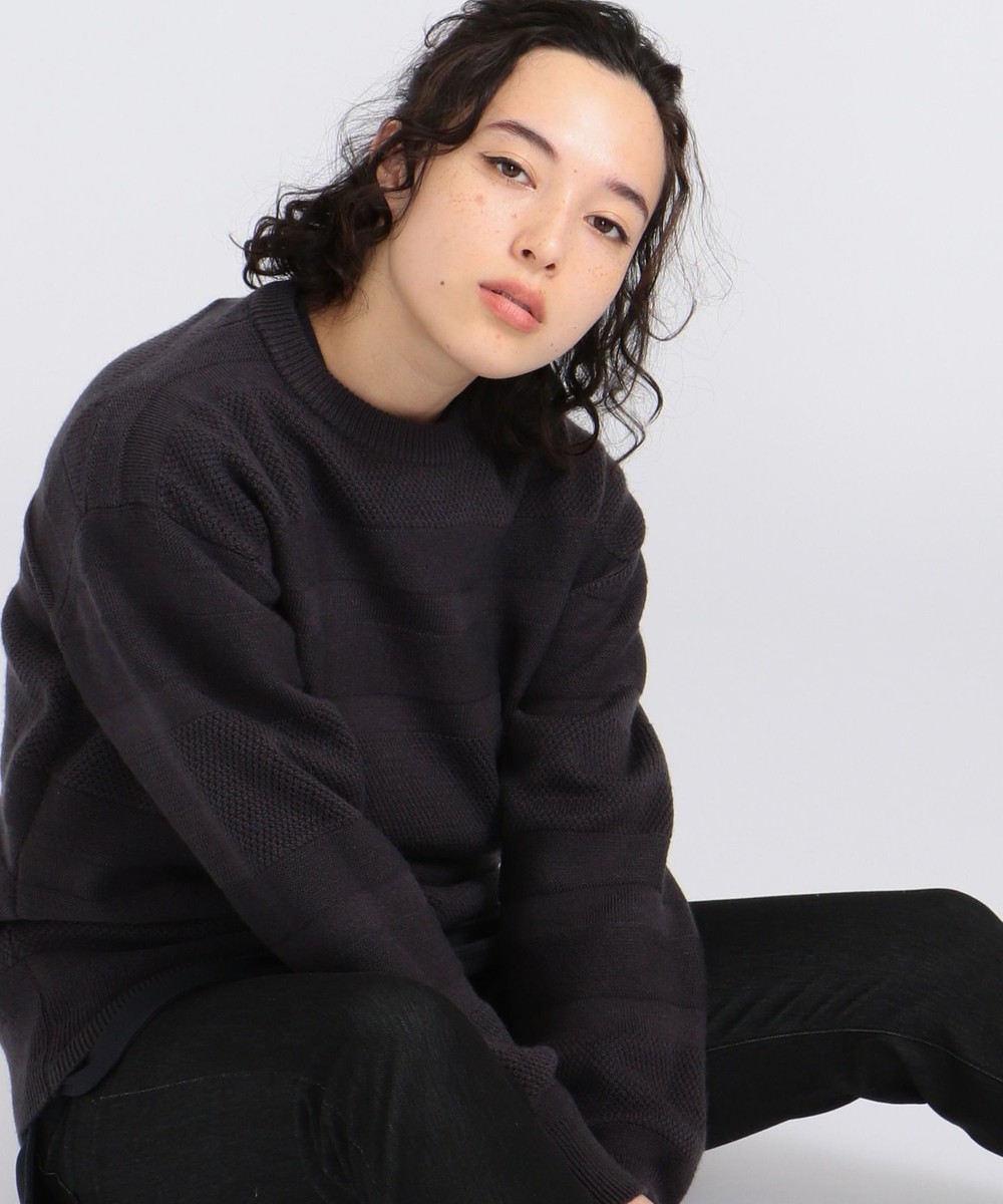 【オンワード】 J.PRESS YORK STREET>トップス 【UNISEX】【洗える】ランダムボーダークルーセーター ネイビー S レディース 【送料無料】