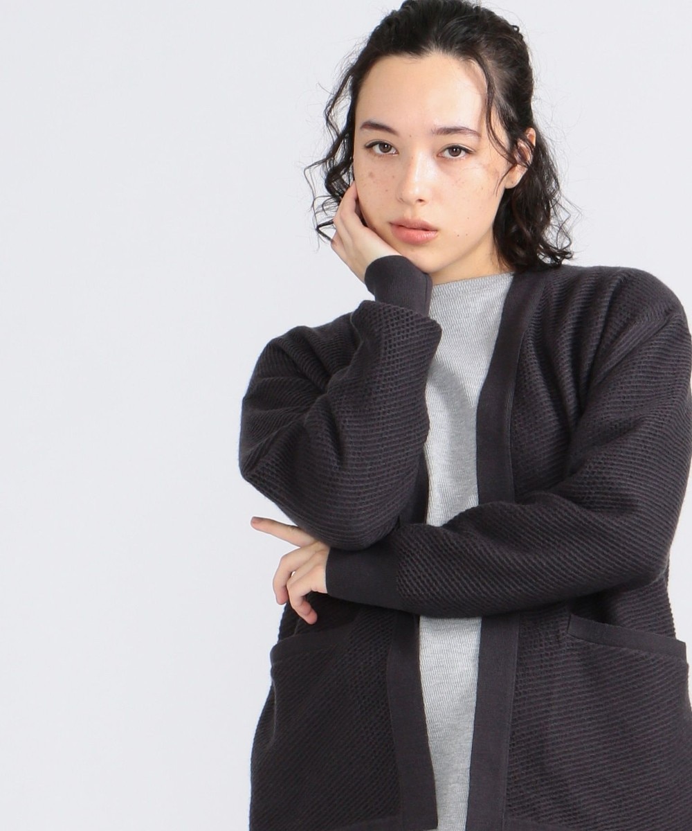 【オンワード】 J.PRESS YORK STREET>トップス 【UNISEX】【洗える】トッパーカーディガン ネイビー XL レディース 【送料無料】