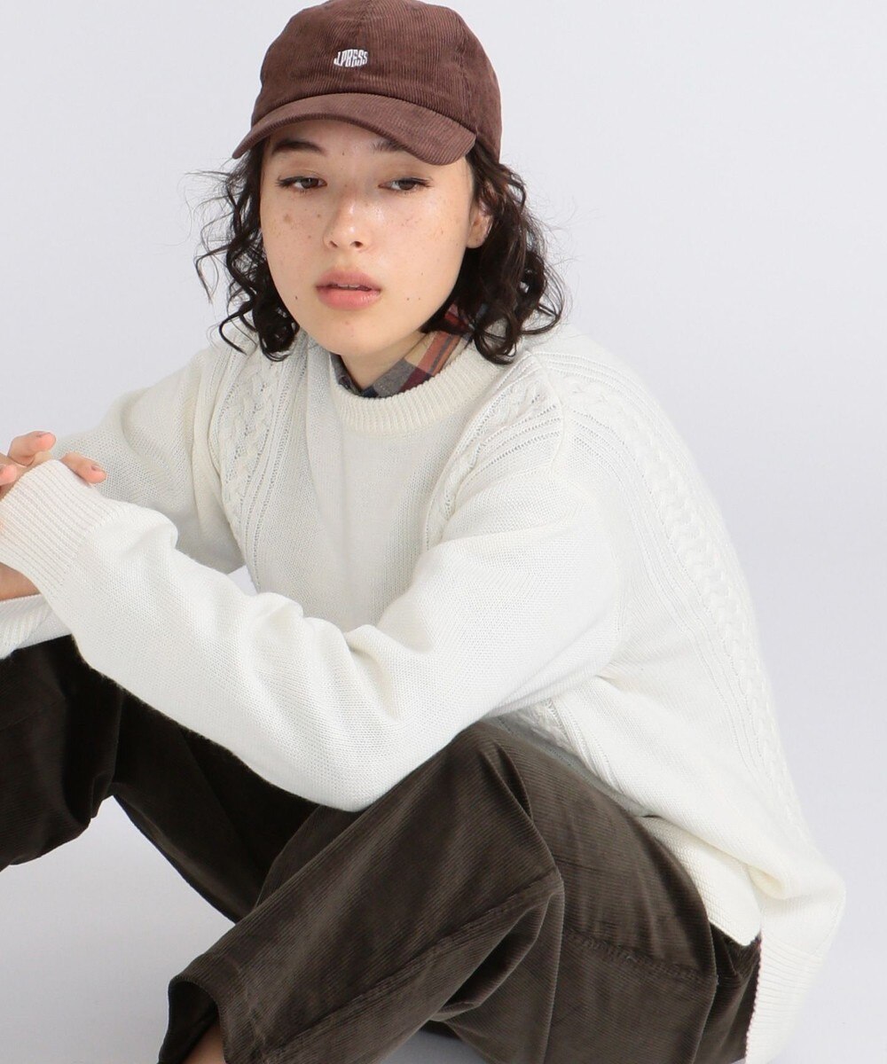 【オンワード】 J.PRESS YORK STREET>トップス 【UNISEX】【洗える】ケーブルクルーセーター ネイビー S レディース 【送料無料】