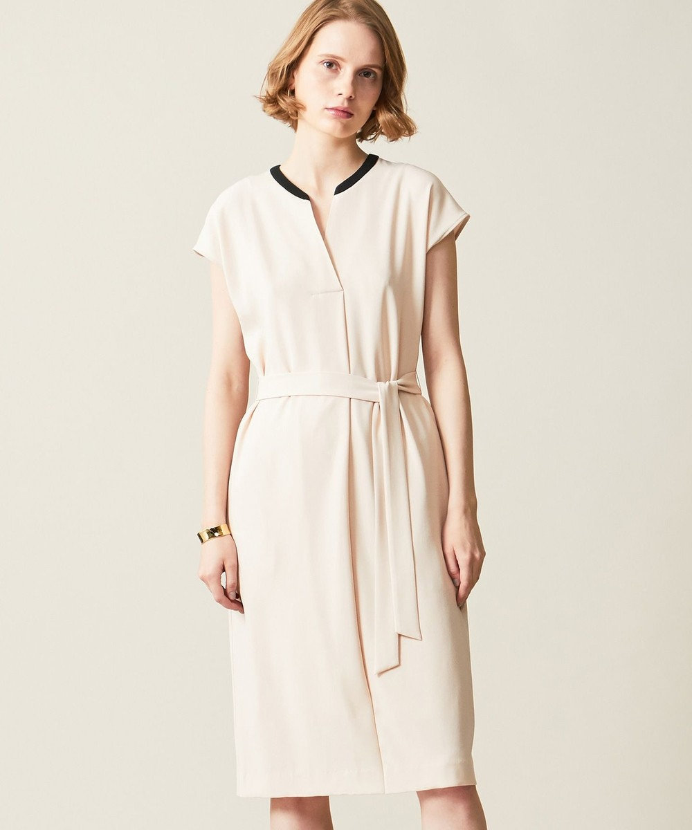 mango bow soft dress