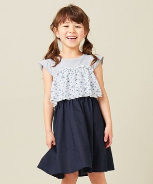 姉妹でお揃い 90 130cm 花柄ドッキング ワンピース Any Fam Kids ファッション通販 公式通販 オンワード クローゼット