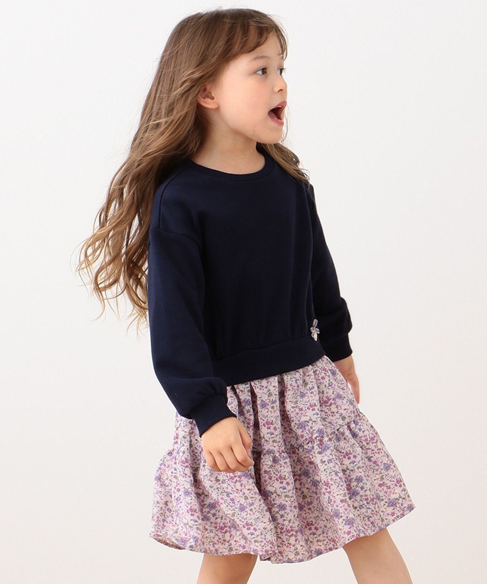 100-130cm】花柄 ドッキングワンピース / any FAM KIDS | ファッション 