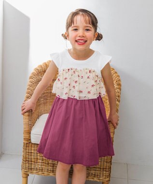 姉妹でお揃い 140 150cm 花柄ドッキング ワンピース Any Fam Kids ファッション通販 公式通販 オンワード クローゼット