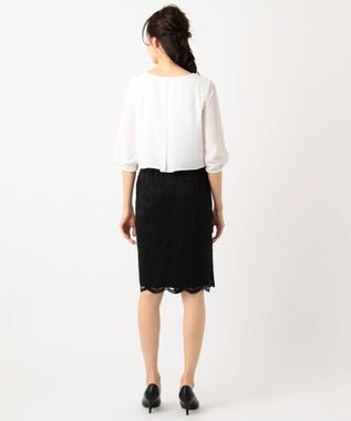 ANY 【セレモニー】レース＆シフォン ワンピース ブラック系