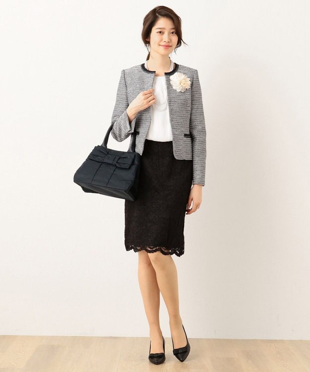 ANY 【セレモニー】レース＆シフォン ワンピース ブラック系