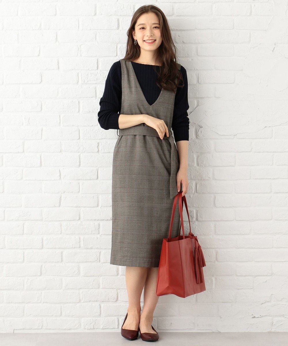 サンディングピーチ チェック ジャンスカ ワンピース Any Famファッション通販 公式通販 オンワード クローゼット