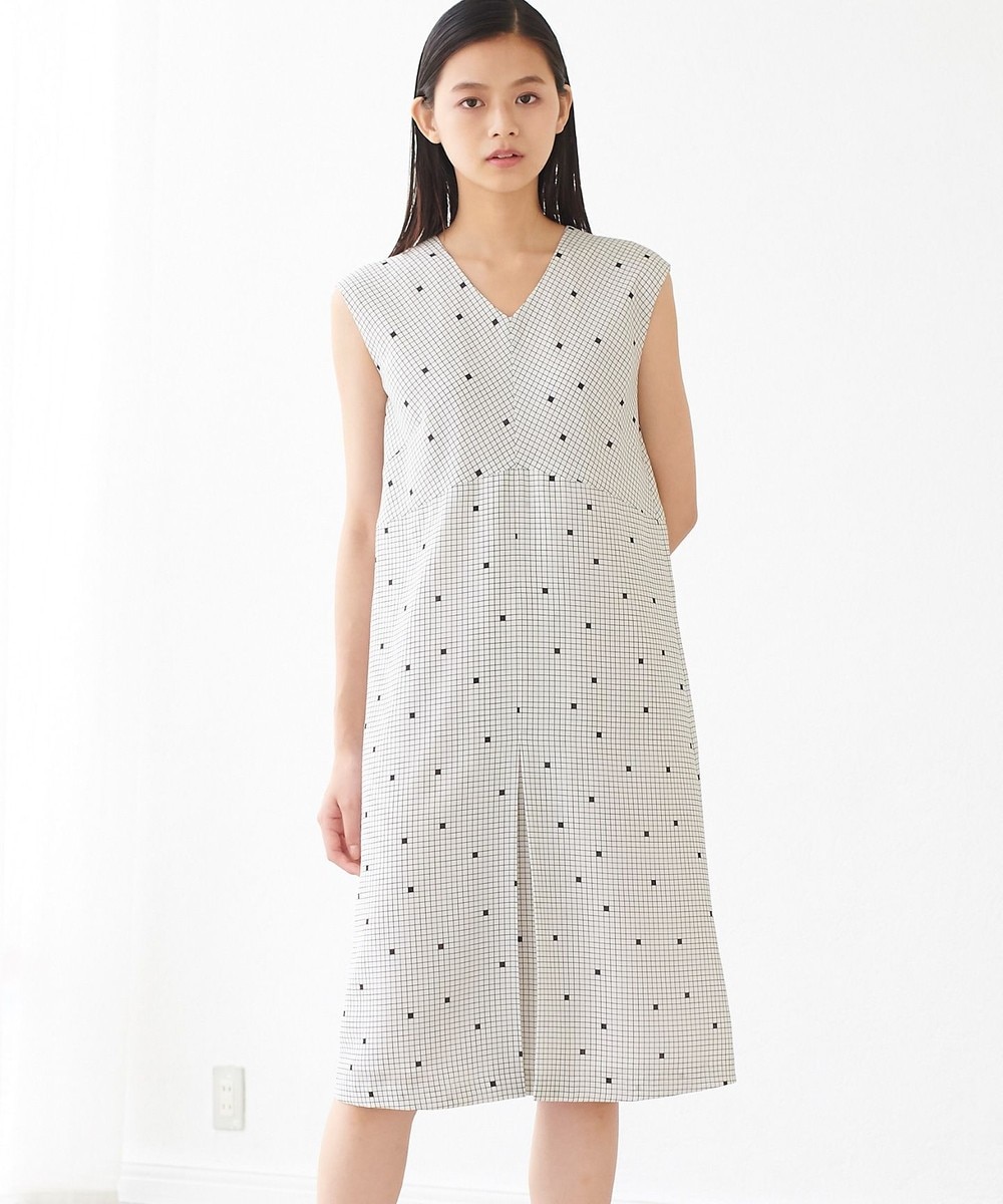 【オンワード】 JOSEPH STUDIO>ワンピース 【洗える】ピクセルプリント ドレス ホワイト 2 レディース 【送料無料】