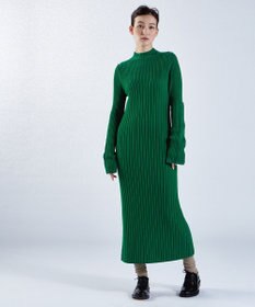 WOOL VISCOSE [BILLIE] ニット / ドレス, グリーン系, L