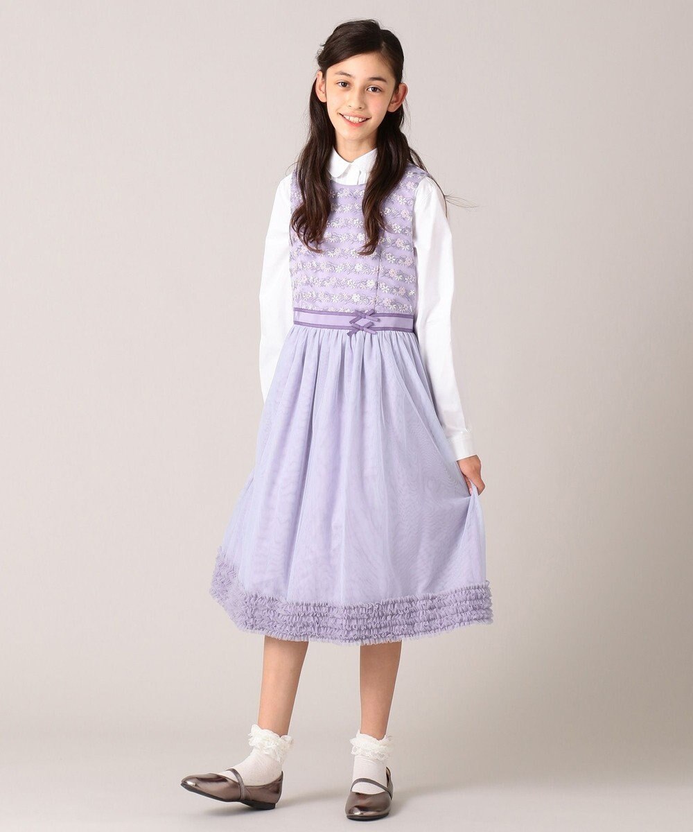 150 160cm ボーダーレースドレス ワンピース 組曲 Kidsファッション通販 公式通販 オンワード クローゼット