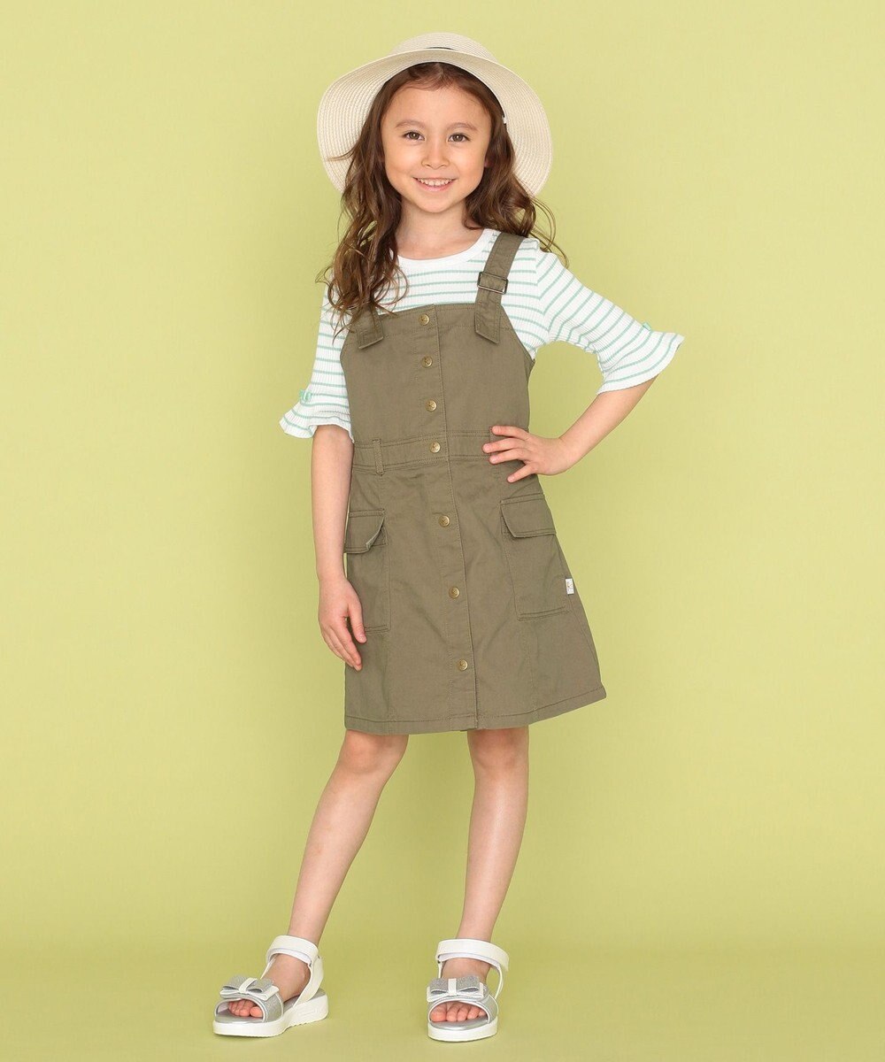 110 140cm フロントボタン ワンピース カーキ 組曲 Kids ファッション通販 公式通販 オンワード クローゼット