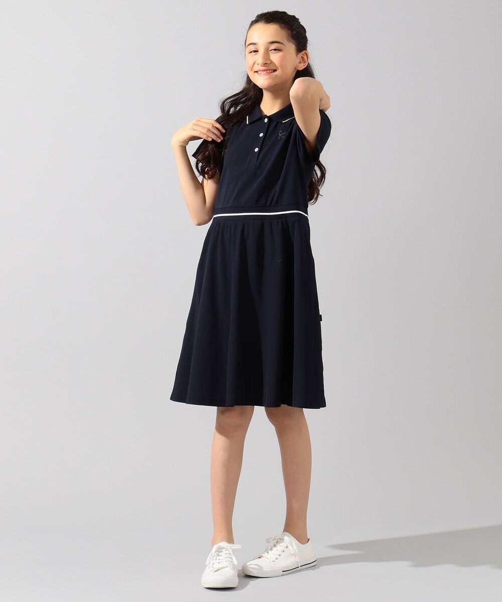 大放出セール 160 バイカラーポロワンピース Gu トップス チュニック 大放出セール 160 バイカラーポロワンピース Gu トップス チュニック