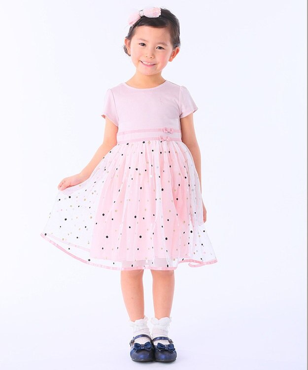 【110~160cm】ドットチュール ワンピース / 組曲 KIDS