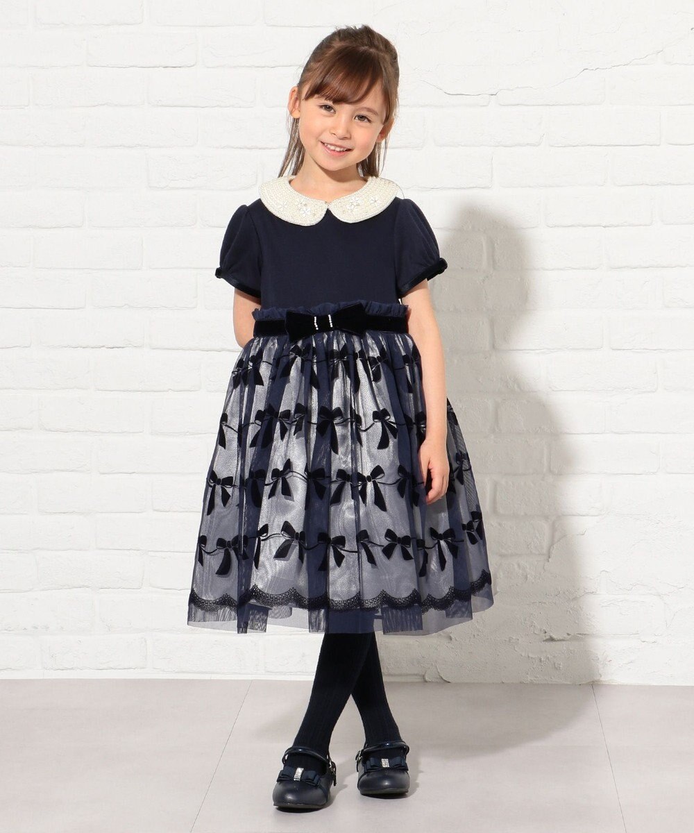 1 160cm リボンフロッキードレス ワンピース 組曲 Kidsファッション通販 公式通販 オンワード クローゼット