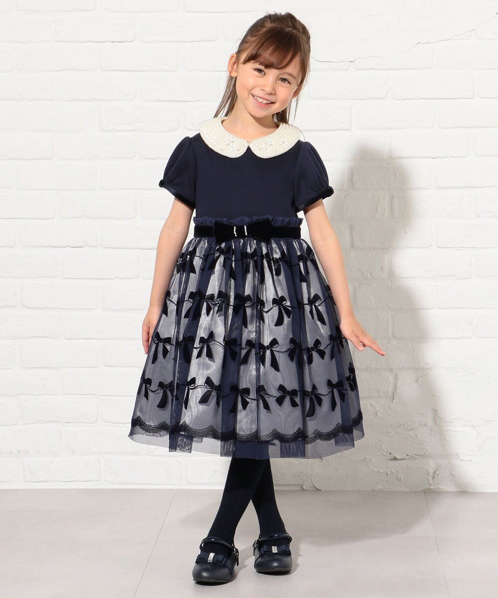 1 160cm リボンフロッキードレス ワンピース 組曲 Kids ファッション通販 公式通販 オンワード クローゼット