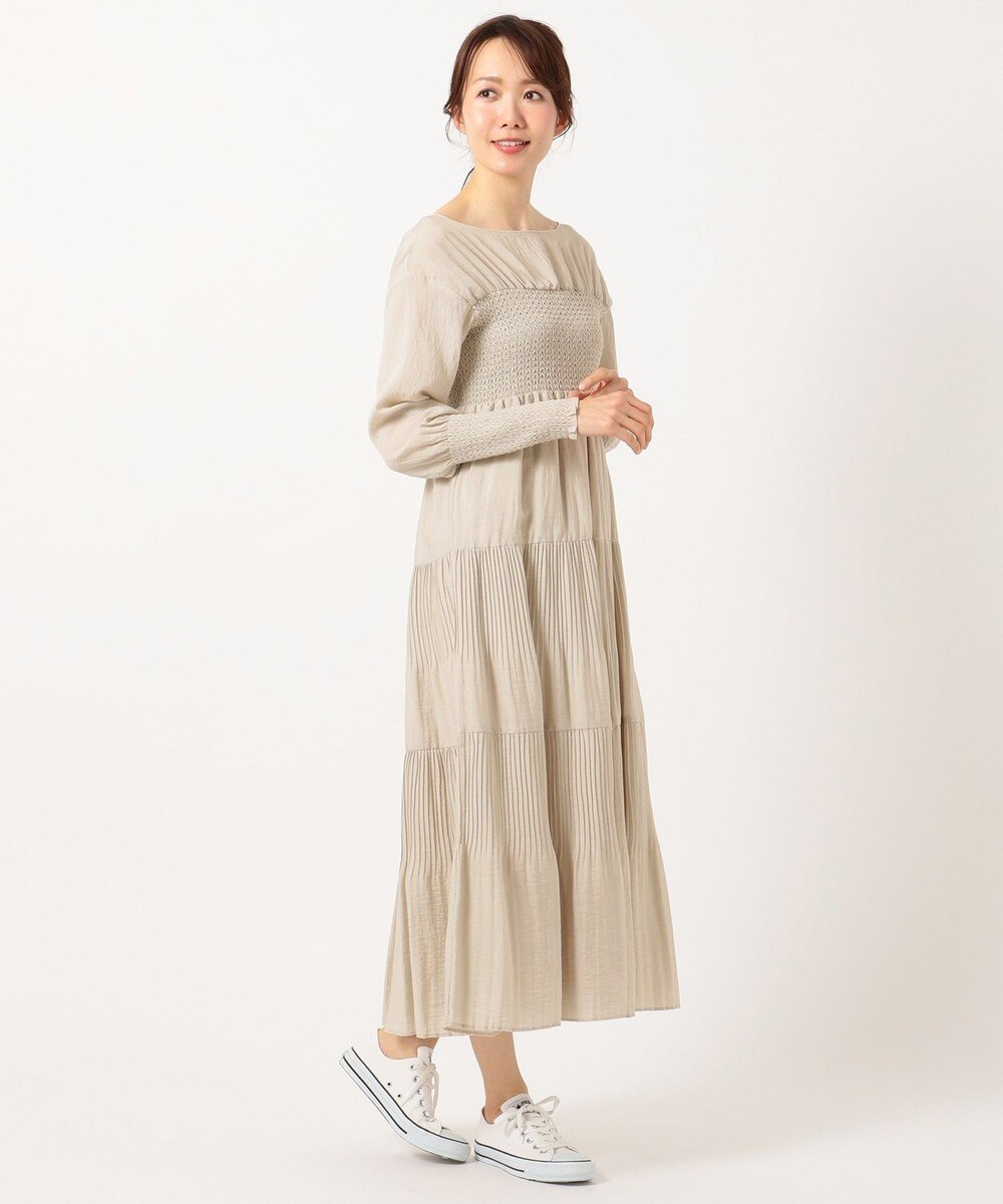 【オンワード】 SHARE PARK LADIES>ワンピース 〈ETRE TOKYO〉バストシャーリングプリーツワンピース アイボリー 1 レディース 【送料無料】