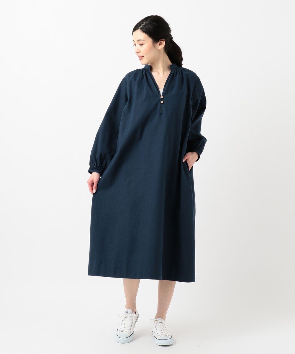 【オンワード】 SHARE PARK LADIES>ワンピース リネン混 無地/ストライプワンピース ダークブラウン 1 レディース 【送料無料】