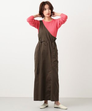 【洗える】ミリタリーワンショルダーワンピース