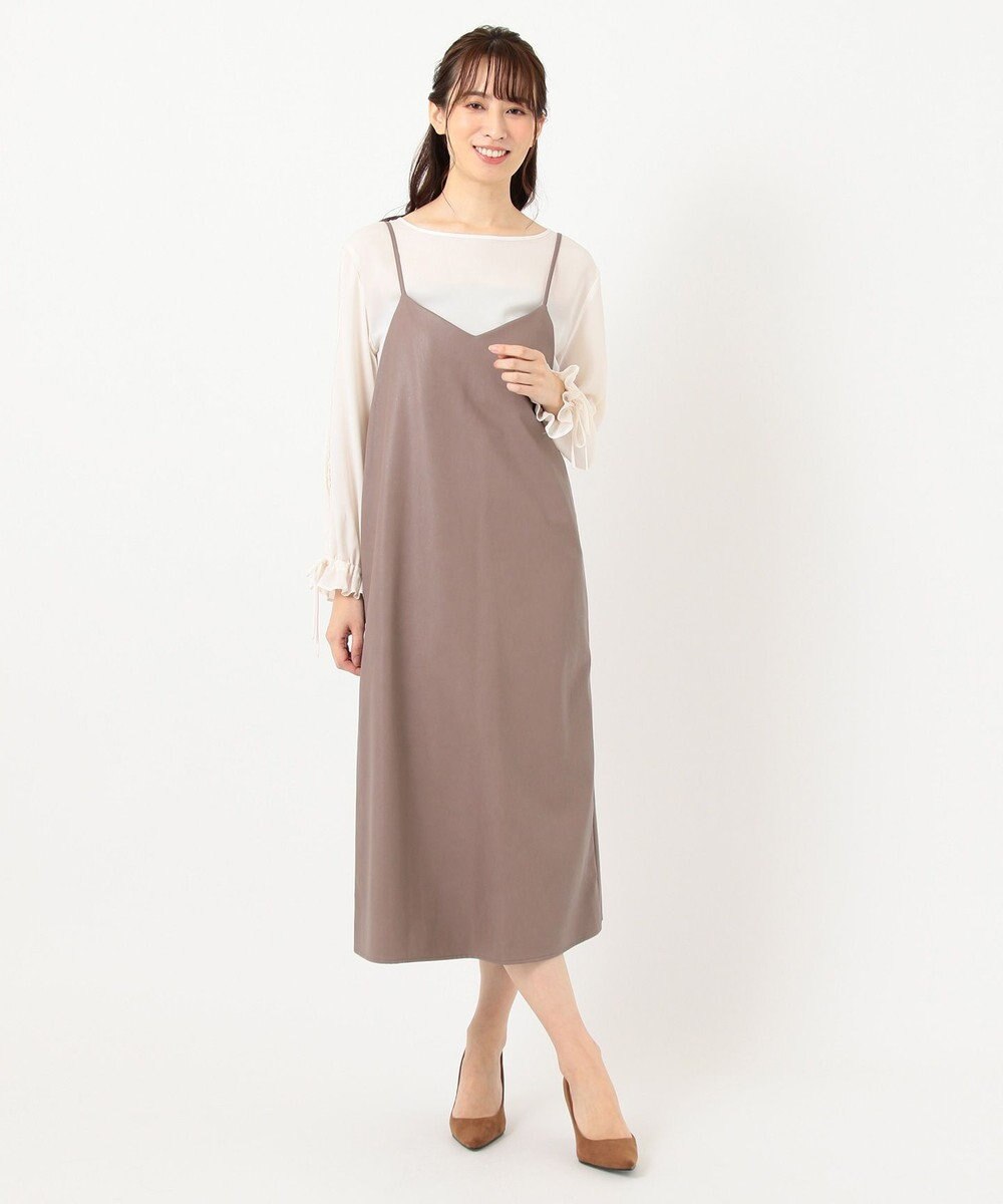 洗える エコレザーキャミドレ ワンピース Ferouxファッション通販 公式通販 オンワード クローゼット