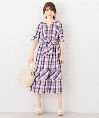 洗える サマーマドラスチェック ワンピース Feroux ファッション通販 公式通販 オンワード クローゼット
