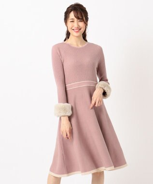 洗える 袖ファーカフス ワンピース Feroux ファッション通販 公式通販 オンワード クローゼット