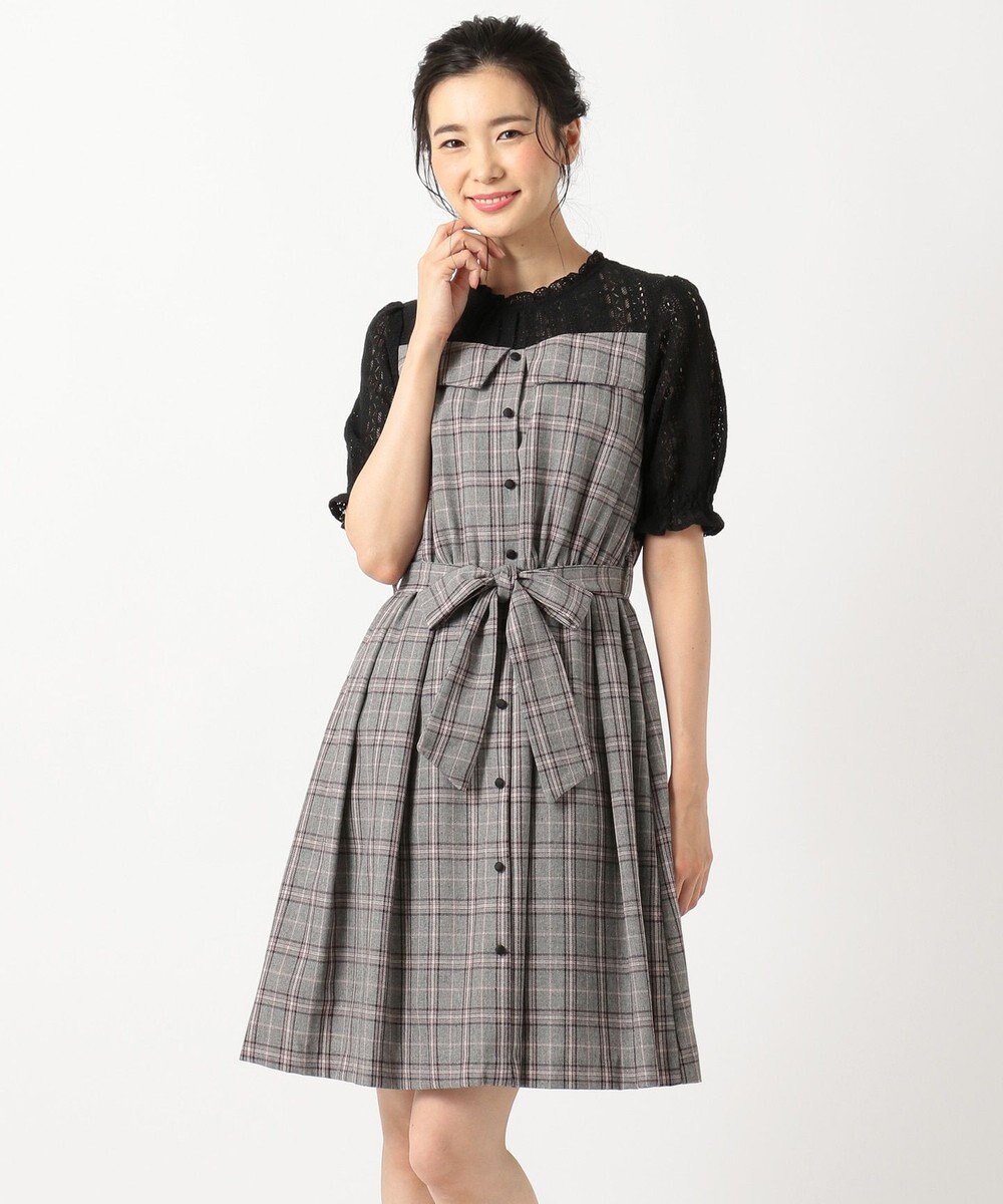 レースチェックレイヤード ワンピース Feroux ファッション通販 公式通販 オンワード クローゼット