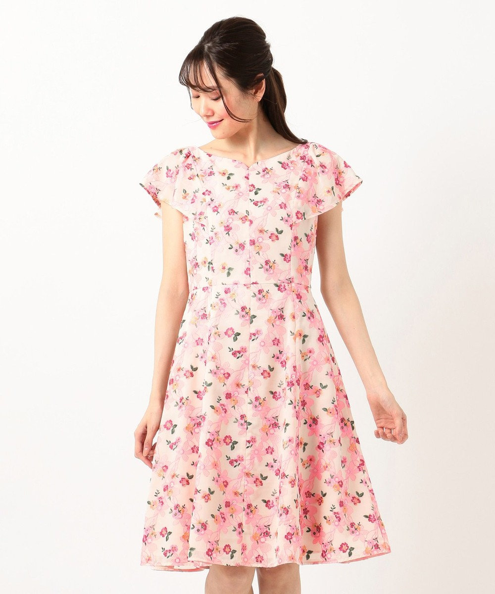 【洗える！】FLOWER SHOWER ドレス, ライラック系7, 00