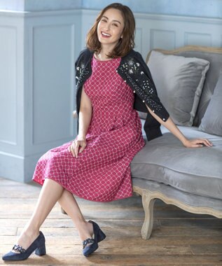 TOCCA CLOVER EMB. ドレス ワイン系7